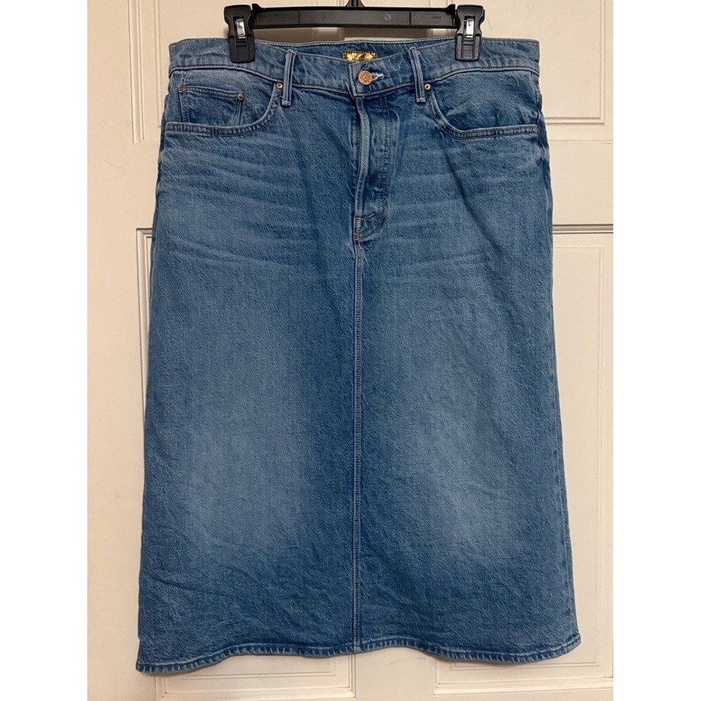 🧡MOTHER - Light Blue Vagabond Denim Midi Skirt - 32